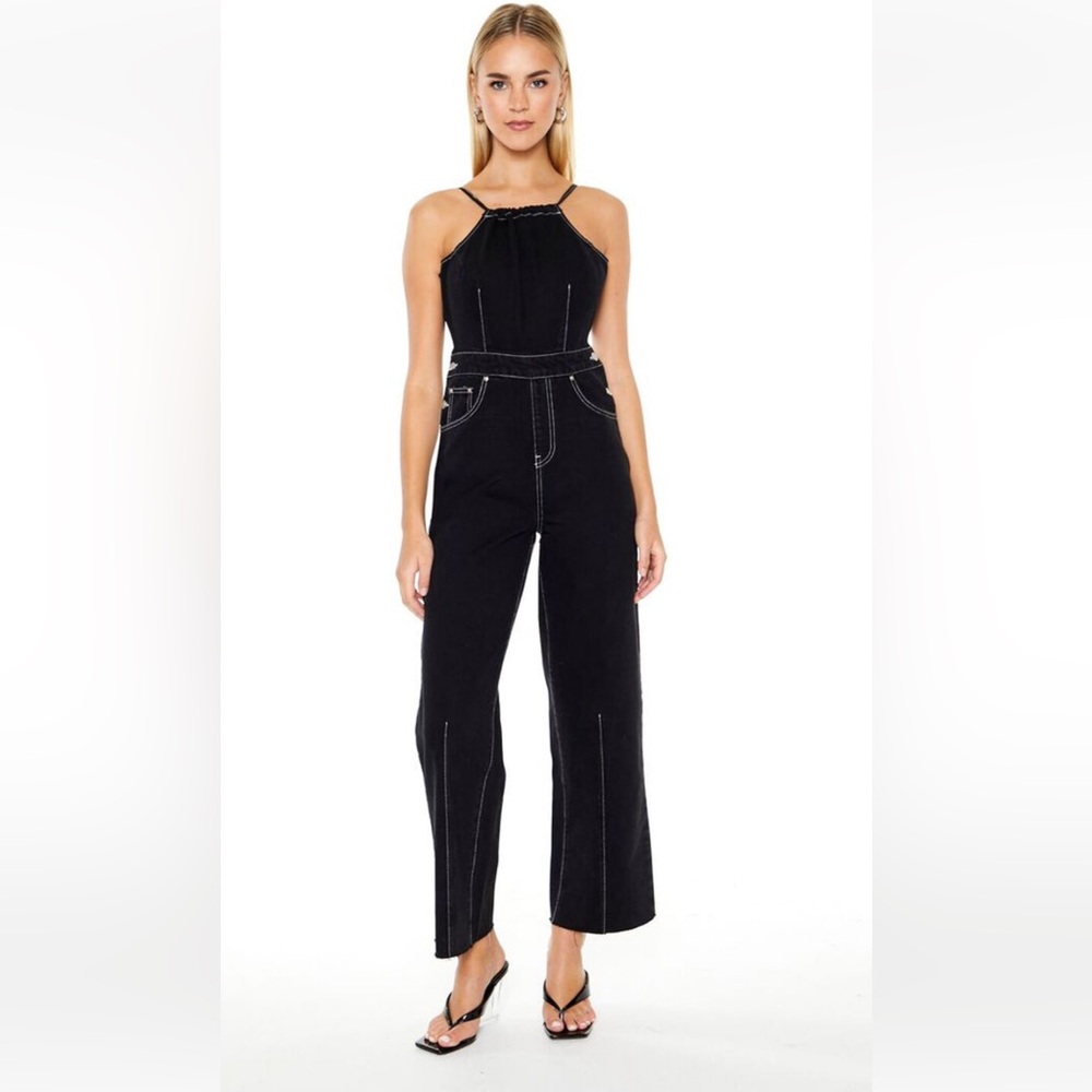 NWT Size small Black Jumpsuit with White Stitching
